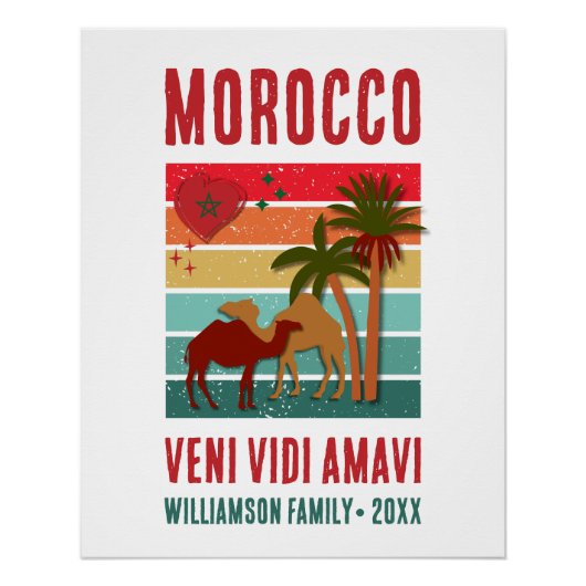 Poster Family Reunion Vacation Morocco Trip Souvenir (Devant)
