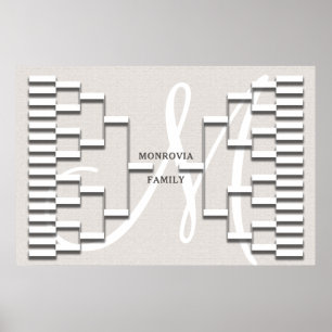 Poster Family Tree Modern Lin Look