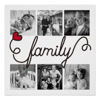 Family Typografy Art Red Heart Instagram Photos