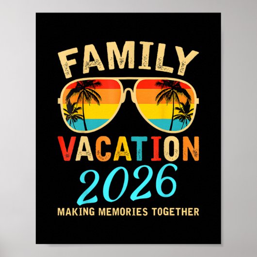 Poster Family Vacation 2026 Beach Matching Summer Vacatio (Devant)