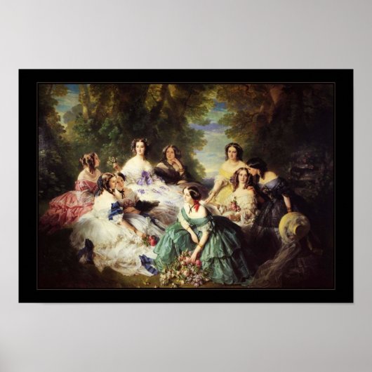 Poster Famous Vintage Winterhalter Eugenie 1855 (Devant)