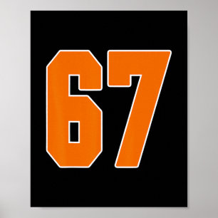 Poster Fan de joueur en uniforme de maillot numéro 67 Ora