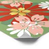 Poster Fan japonais 3 vert (Coin)