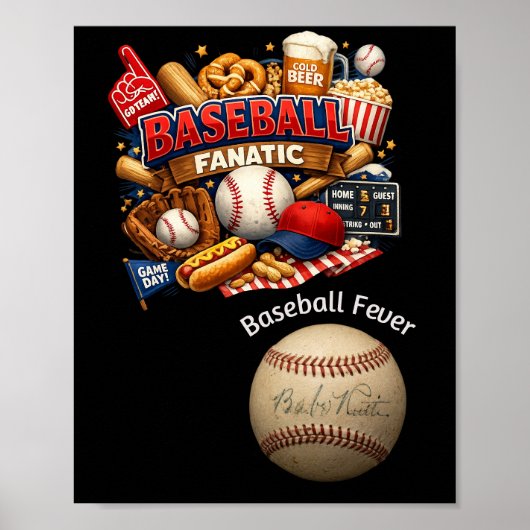 Poster Fanatique de baseball (Devant)