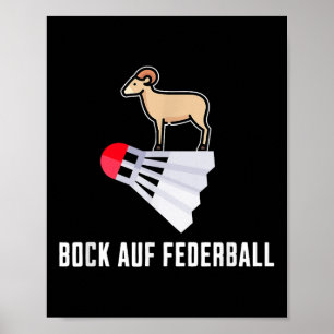 Poster Fancy Badminton - Désir Pour Badminton Badminton