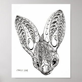 Poster Fancy Bat — Lavia frons Portrait
