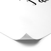 Poster Fancy Calligraphy This Way to the I Do's Mariage (Coin)