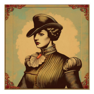 Poster Fancy Lady En Costume Période