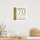 Poster Fancy Vintage 70e anniversaire (Cuisine)