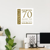 Poster Fancy Vintage 70e anniversaire (Bureau à domicile)