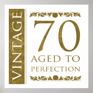 Poster Fancy Vintage 70e anniversaire