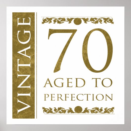 Poster Fancy Vintage 70e anniversaire (Devant)