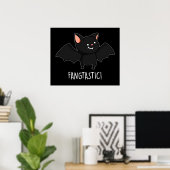 Poster Fangtastic Funny Halloween Noir chat chaton pistol (Bureau à domicile)