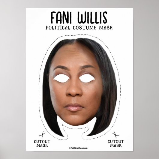 Poster Fani Willis Masque Costume Halloween (Devant)