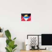 Poster Fanion. Antigua et Barbuda - (Bureau à domicile)