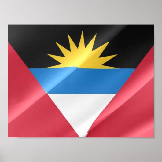 Poster Fanion. Antigua et Barbuda - (Devant)