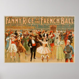 Poster Fanny Rice at the French Ball Theatrical