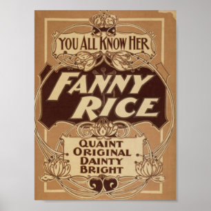 Poster Fanny Rice, 'Vierge Originale