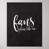 Poster Fans Chalkboard 8x10 Signal pour Mariage extérieur (Devant)