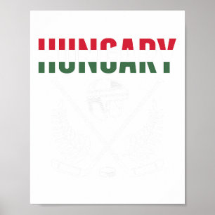 Poster Fans de hockey sur glace de Hongrie Maillot Soutie