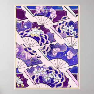 Poster Fans traditionnels japonais