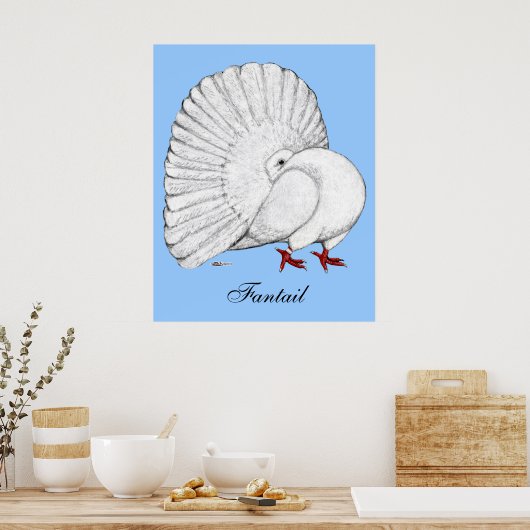 Poster Fantail : Blanc (Cuisine)