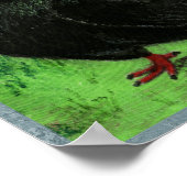 Poster Fantail Pigeon Black (Coin)