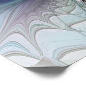 Poster Fantaisie Abstraite Moderne Fleur Fractale Colorée (Coin)