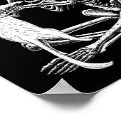 Poster Fantaisie Crâne Chat Noël (Coin)