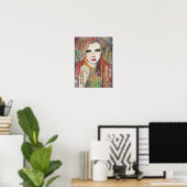 Poster Fantaisie de femme gitane magnifique (Bureau à domicile)
