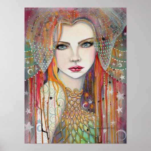 Poster Fantaisie de femme gitane magnifique (Devant)