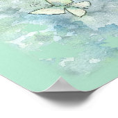 Poster fantaisie de fleurs blanches (Coin)