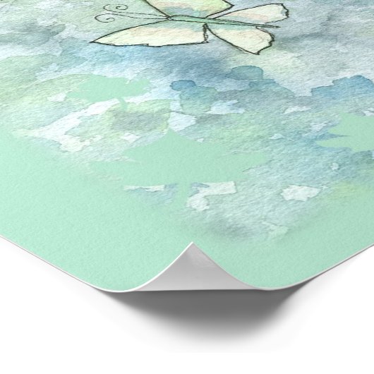 Poster fantaisie de fleurs blanches (Coin)