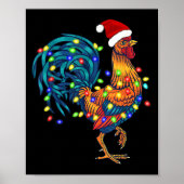 Poster Fantaisie de poulet rôti feux de Noël Pyjama Farm (Devant)