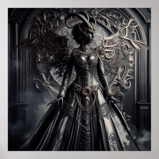 Poster Fantaisie Steampunk Ténèbres Démon Mode (Devant)