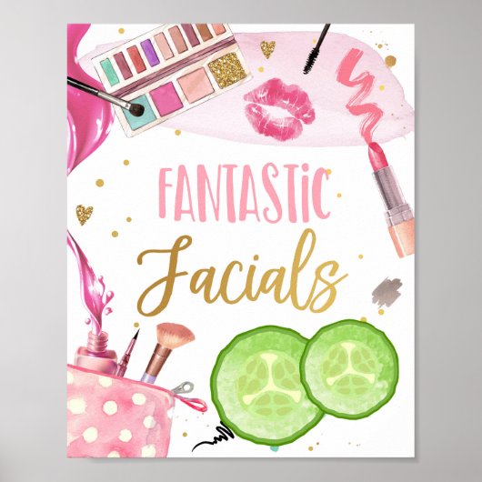 Poster Fantastic Facials Spa Party Maquillage Glamor Girl (Devant)