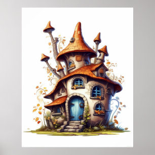 Poster Fantastic Tale Cottage House