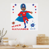 Poster Fantastic USA Superhero Boy Birthday Tremendante (Cuisine)