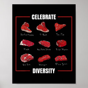 Poster Fantastique Chemise En Steak Célébrer La Diversité