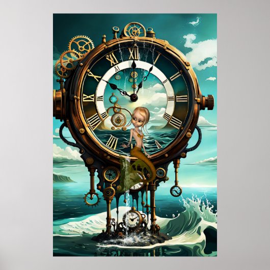 Poster Fantastique horloge vapeur (Devant)