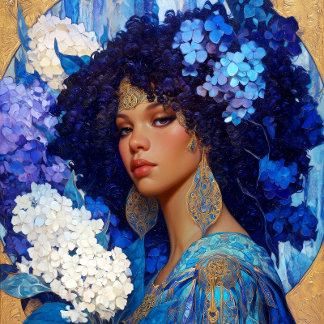 Poster Fantasy Art Black Girl Black Queen Goddess