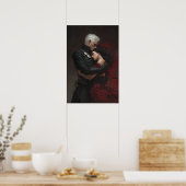 Poster Fantasy book art main characters embracing  (Cuisine)