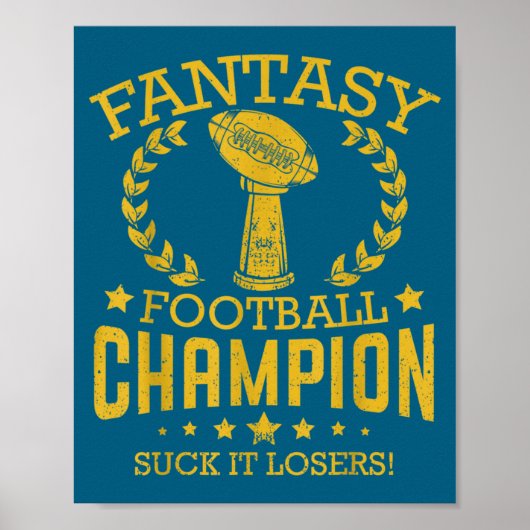 Poster Fantasy Football Funny Champ Chamon  (Devant)