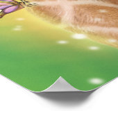 Poster Fantasy portret vrouw giraffe canvas prin (Hoek)