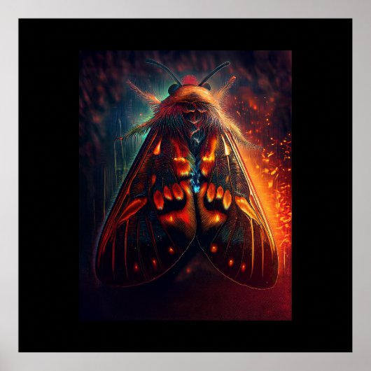 Poster Fantasy Version Of A Clown Face Tiger Moth (Devant)