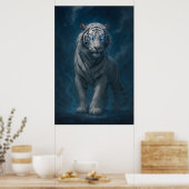 Poster Fantasy White Tiger – Mystic Aura Series | ManJian (Cuisine)