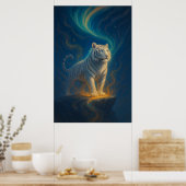 Poster Fantasy White Tiger – Mystic Aura Series | ManJian (Cuisine)