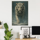 Poster Fantasy White Tiger – Mystic Aura Series | ManJian (Bureau à domicile)