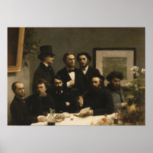 Poster Fantin-Latour - Autour de la table
