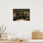Poster Fantin-Latour - Autour de la table (Cuisine)